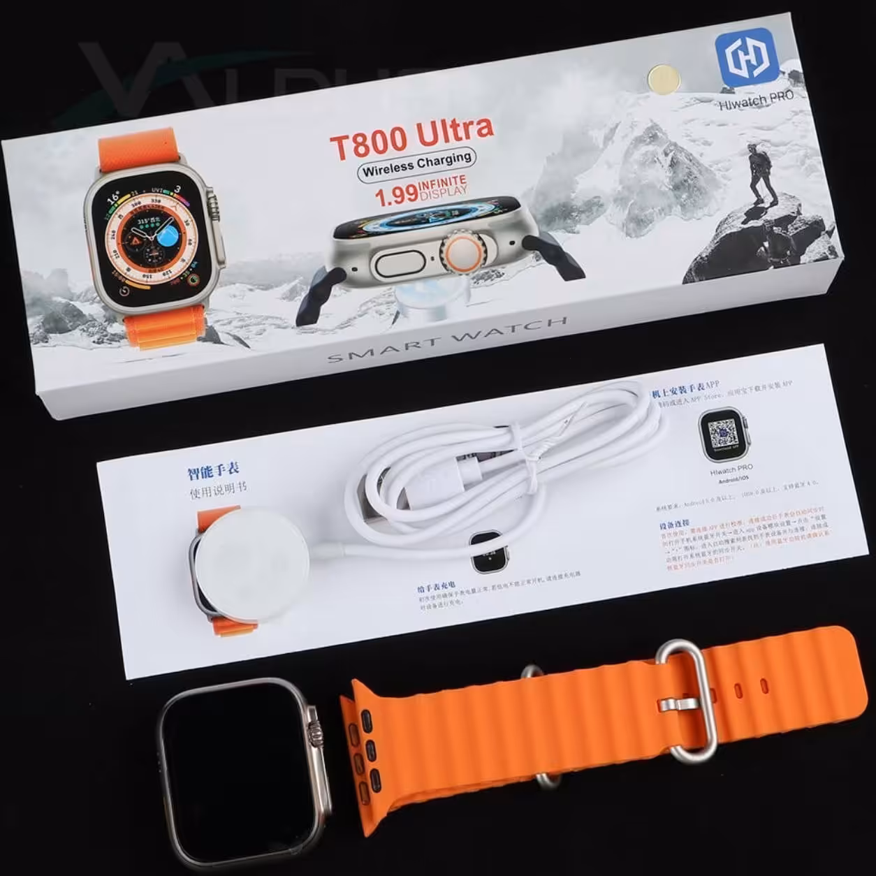  حراج ساعت هوشمند T800 ultra اصلی  تمام صفحه 598000تومان فروش به صورت تک و عمده 