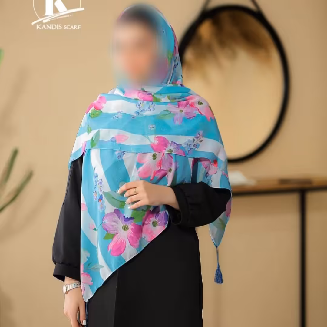روسری نخ اسپان فوق خنک منگوله دار