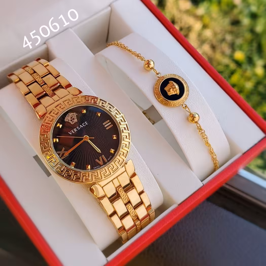 ست ساعت زنانه  ورساچه با دستبند شیک