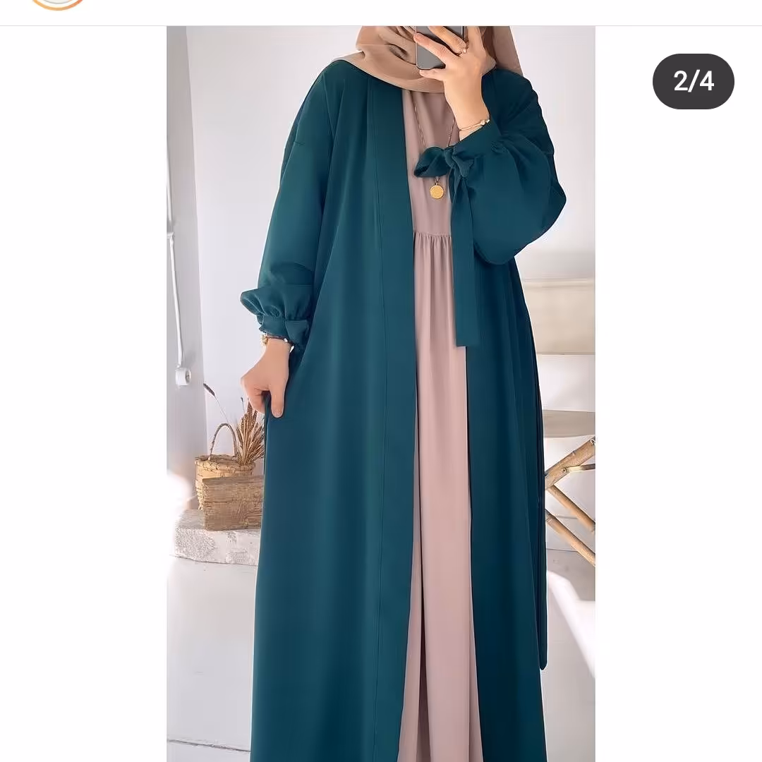 عبا ساده زنانه مدل آستین گره ای
