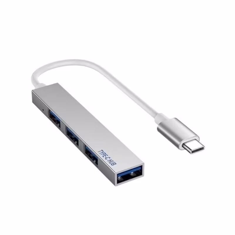 هاب 4 پورت USB-C مدل T809A-نقره ای