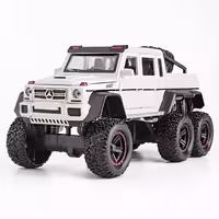 ماکت ماشین فلزی بنز G63 پیکاپ آفرود V12 بزرگ چراغدارموزیکال Benz G63 AMG V12 Off-Road Black Pickup Model Car 