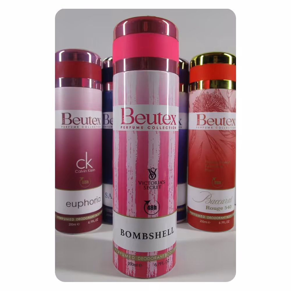 اسپری خوشبو کننده بدن بانوان بیوتکس رایحه بامب شل BOMB SHELLحجم 200 میلی لیتر