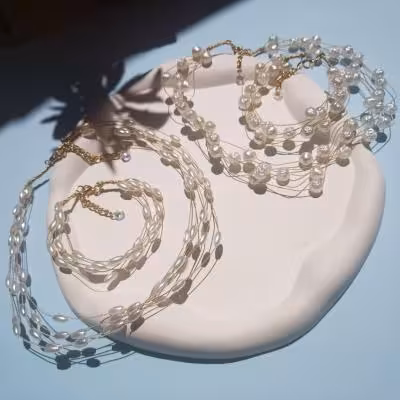 ست گردنبند و دستبند مفتولی بادوام
