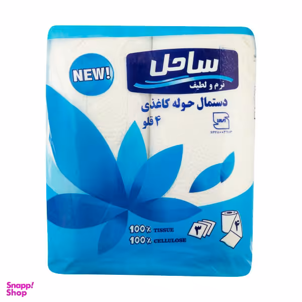 دستمال حوله ای ساحل مدل 001 بسته 4 عددی