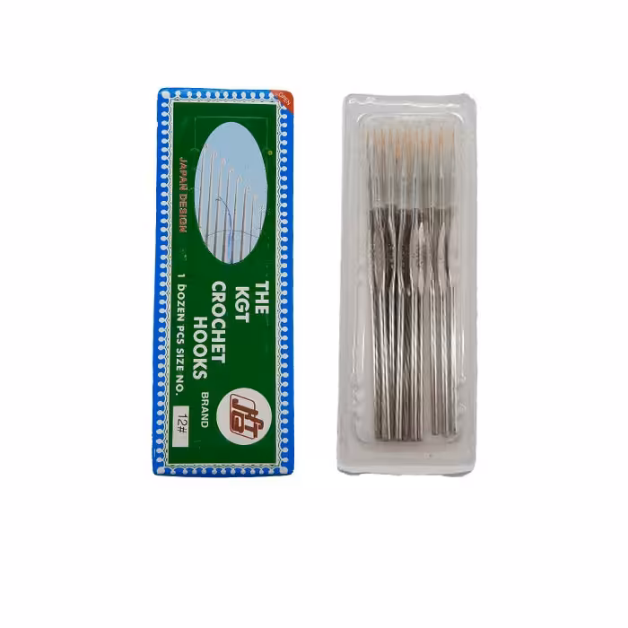 قلاب بافتنی استیل شماره 12 (سایز  دوازده)(بسته 12 عددی)