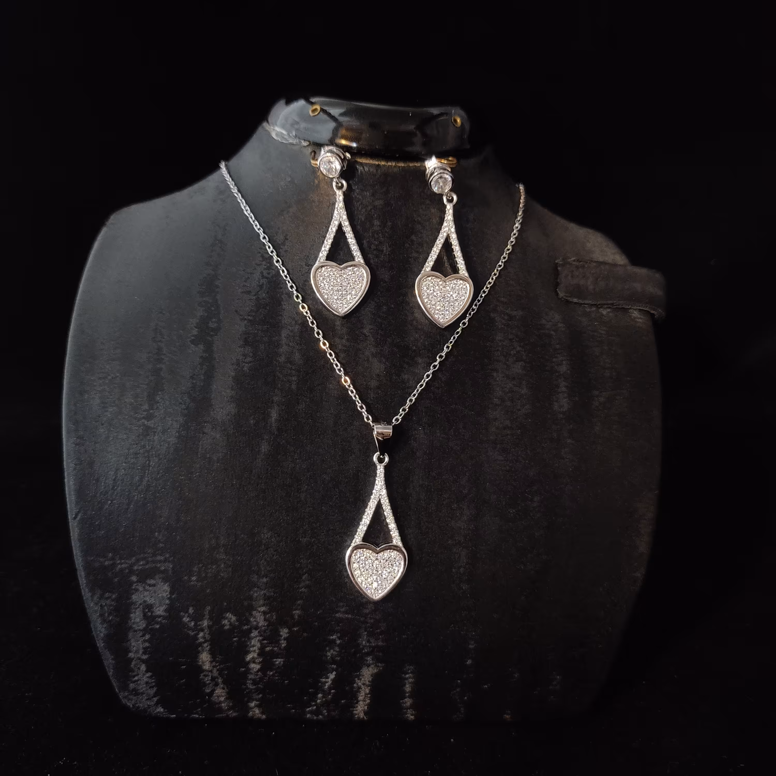 نیم ست نقره خارجی مدل قلب