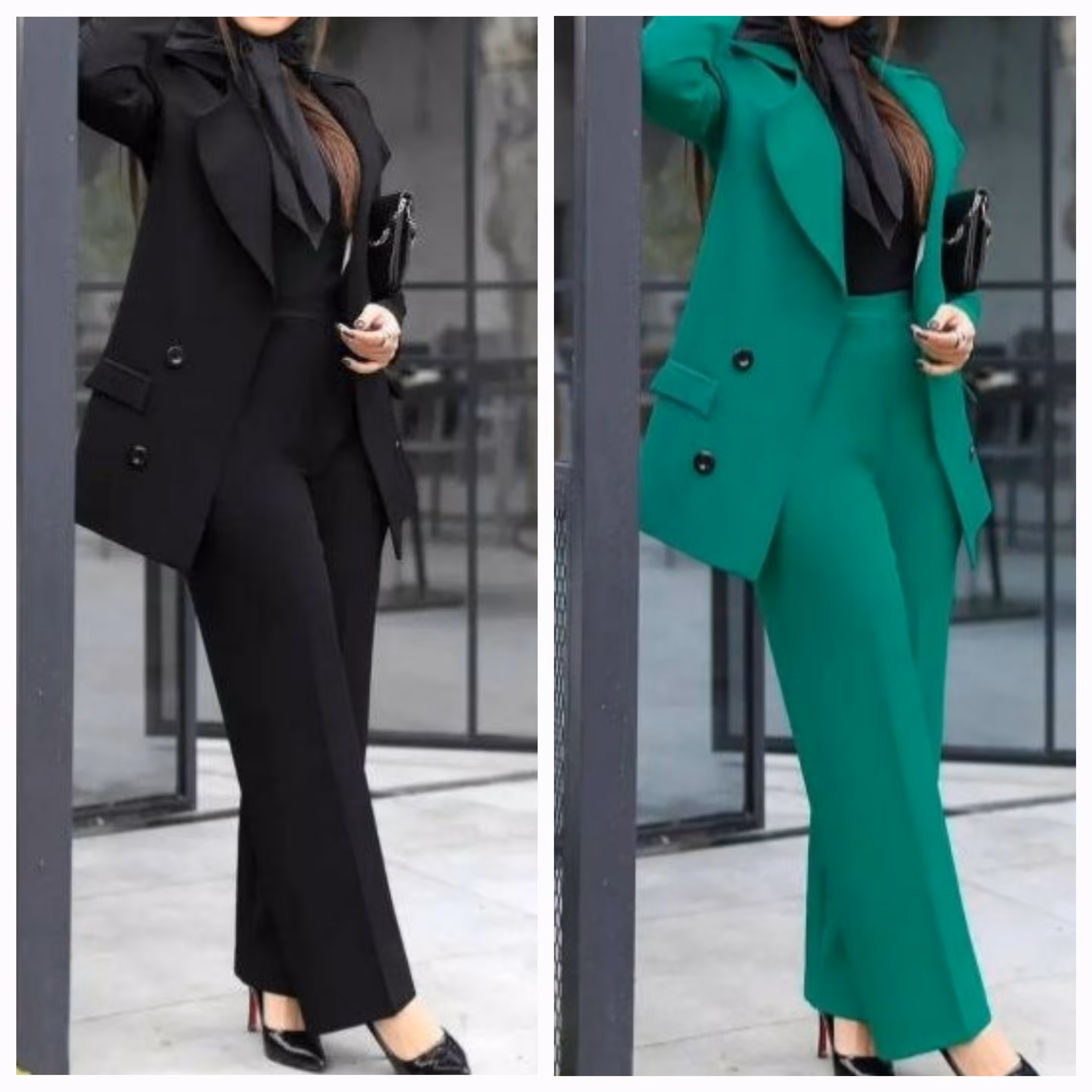 کت شلوار مجلسی مشکی سایز بزرگ قواره دار کت شلوار مزون دوز  