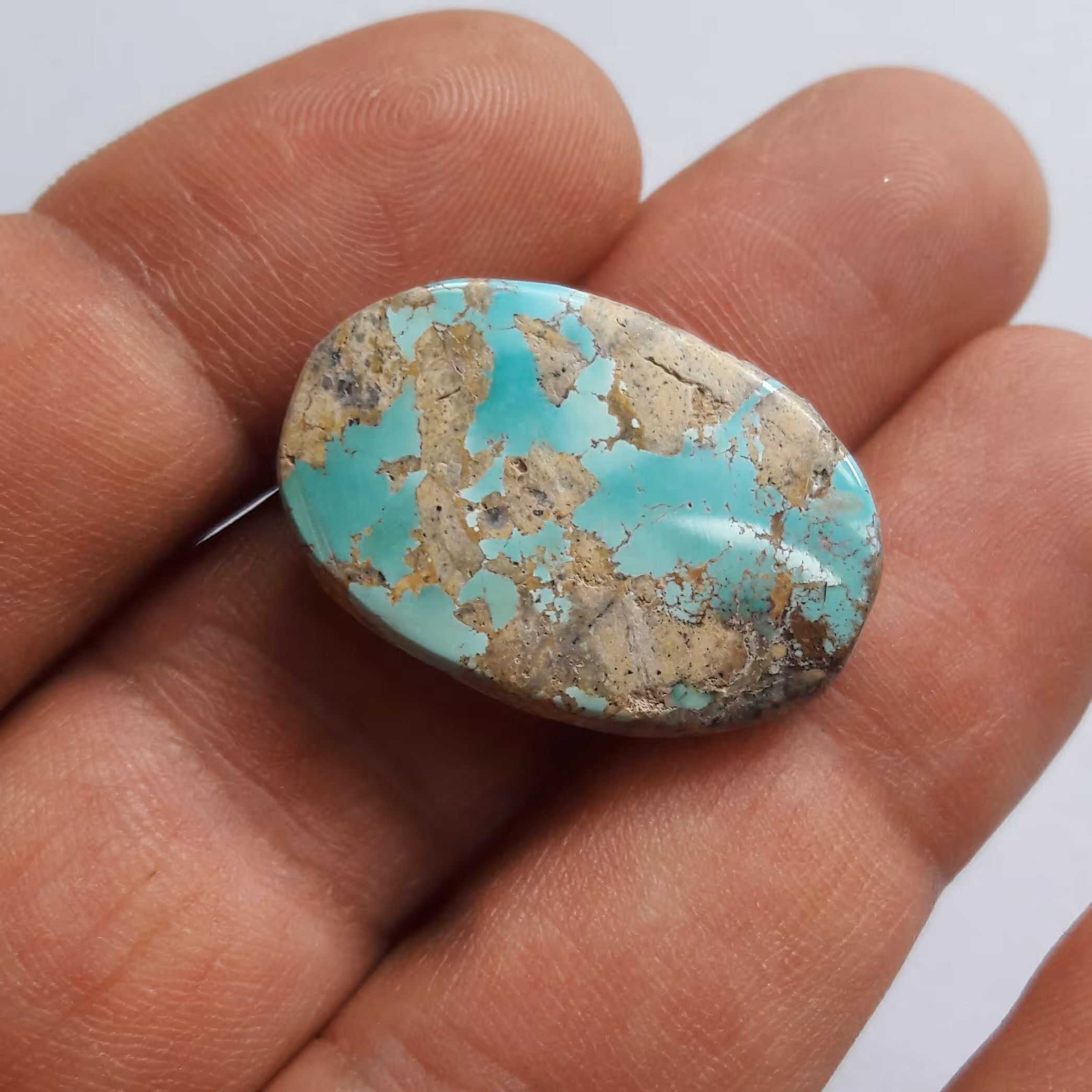 فیروزه اصل نیشابور درشت  و با ارزش طبیعی وبدون احیا 