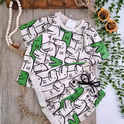 تیشرت شلوارک دایناسوری اسپرت