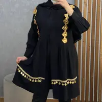 مانتو مزونی عروسکی آناهیتا در رنگ نشکی