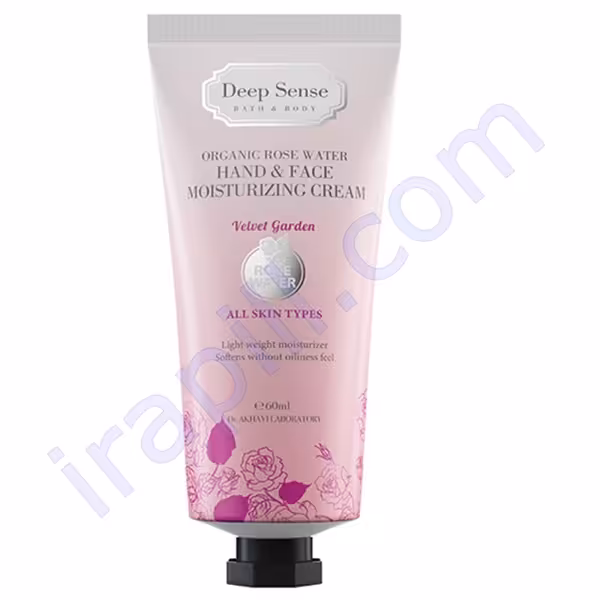 کرم مرطوب کننده دست و صورت گلاب دیپ سنس 60 میلی لیتر