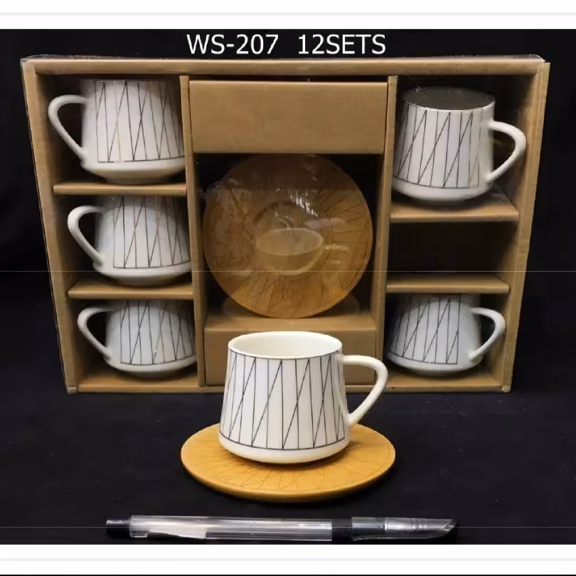 ست قهوه خوری 12 پارچه برند معتبر وگاتی مدل سنتی