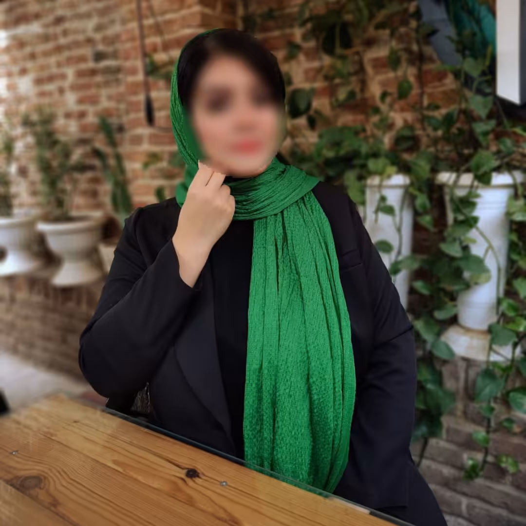 شال نخی پفکی رنگ سبز سیدی ارسال رایگان