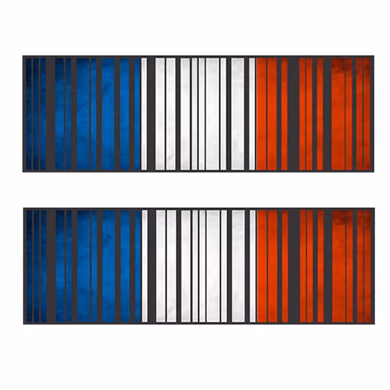 برچسب پارکابی خودرو طرح بارکد فرانسه کد SB041 بسته 2 عددی