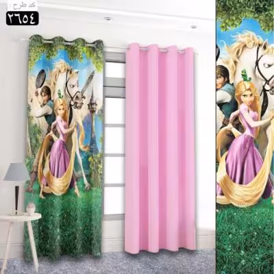 پرده تصویری طرح گیسو کمند