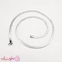 زنجیر مردانه هرینگبون مدل نقره ای استیل 60 سانت 5 میل کد 180