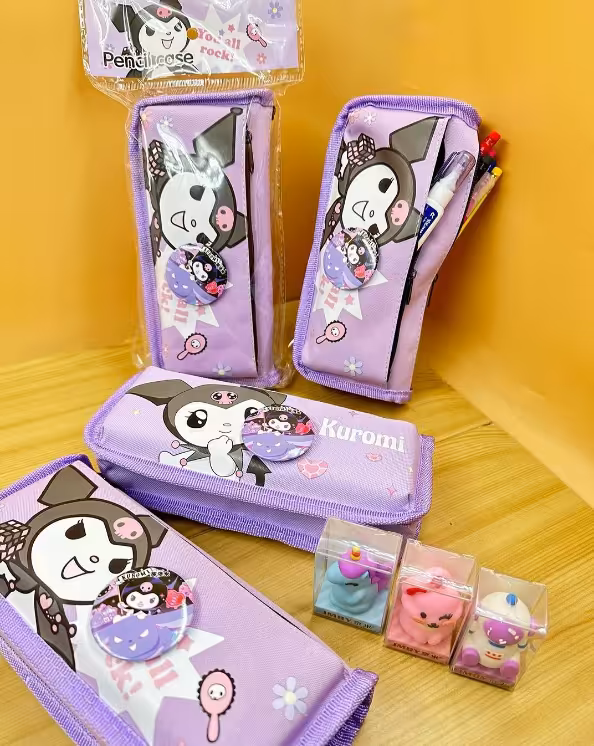 جامدادی دو زیپ پیکسل دار طرح کورومی