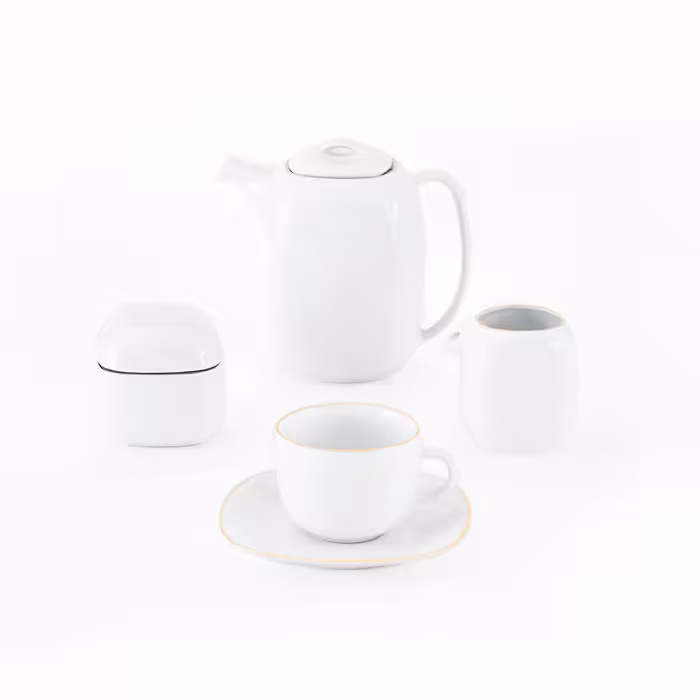 سرویس چینی زرین 6 نفره چای خوری زرین (17 پارچه)