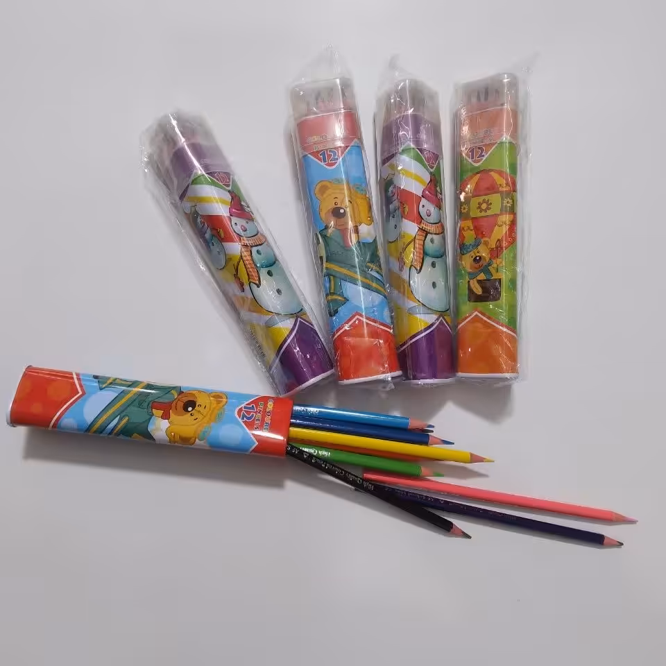 مداد رنگی 12 رنگ School Max با کیفیت چوب و رنگ عالی 