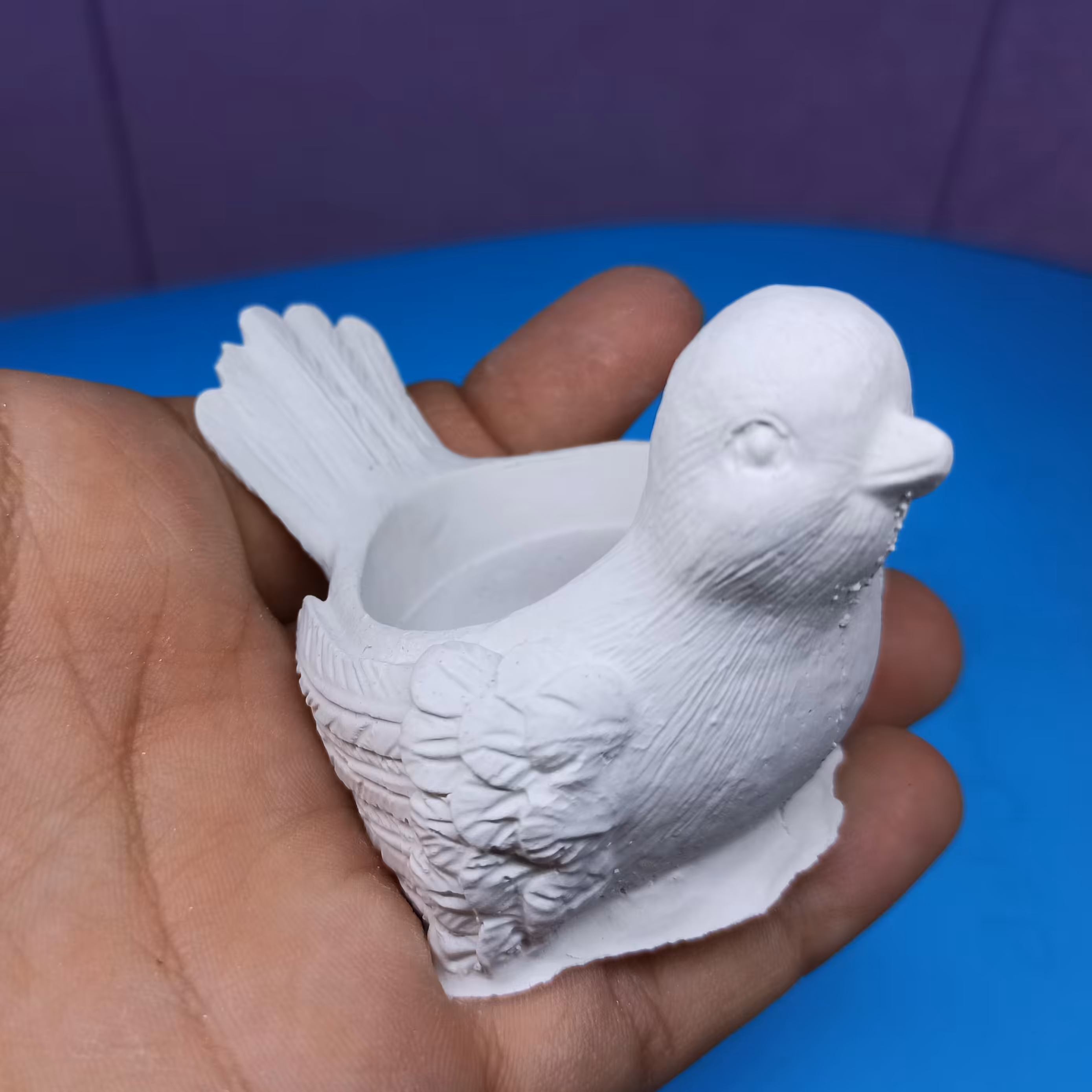 جاشمعی یا شمعدان طرح پرنده خام ، بیس شمعدون ، بیس شمعدان پرنده ، بیس خام جاشمعی ، پرنده سنگی ، پرنده بتنی 