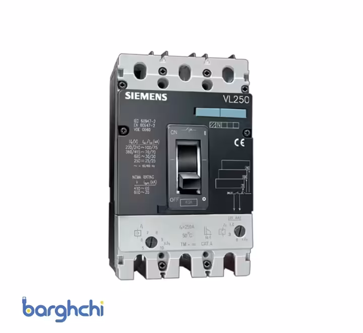 کلید اتوماتیک 250 آمپر زیمنس مدل 3VL3725-1DC36-0AA0