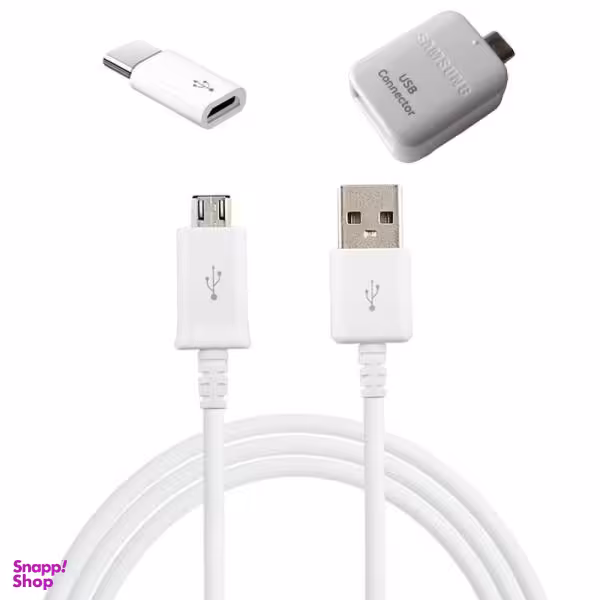 کابل تبدیل USB به microUSB مدل EP-DG925UWE طول 1.2 متر به همراه مبدل OTG microUSB و microUSB به USB-C غیر اصل