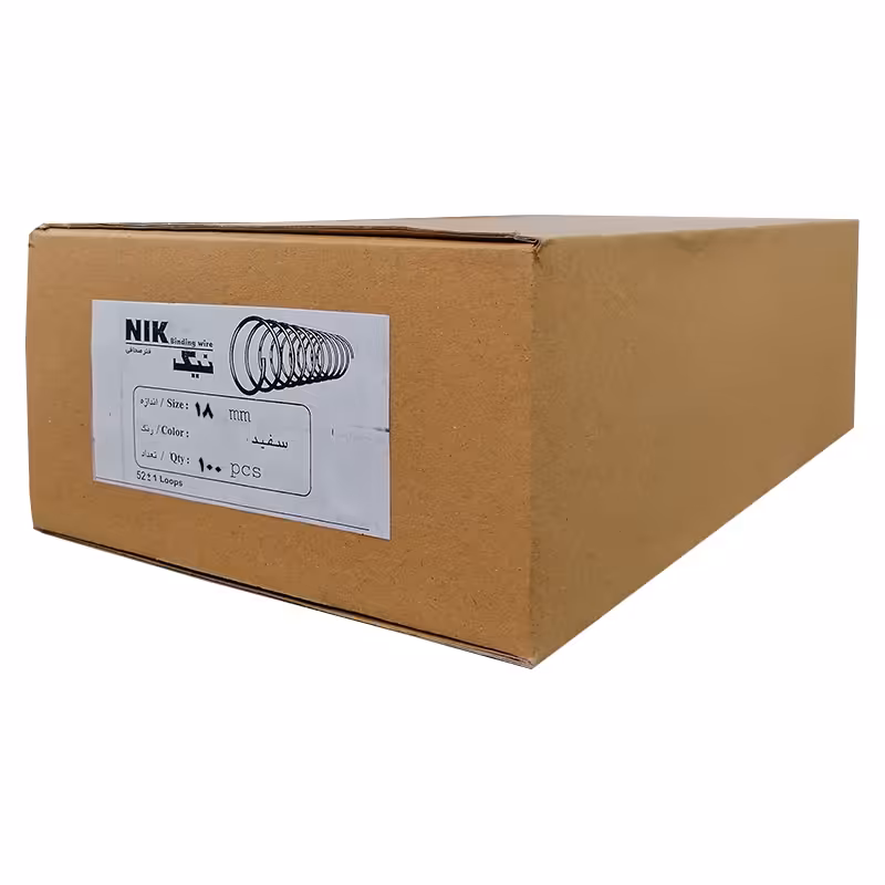 فنر صحافی فلزی مارپیچ شماره 18 نیک روکش دار 100 عددی &ndash; قیمت و خرید | برایتو