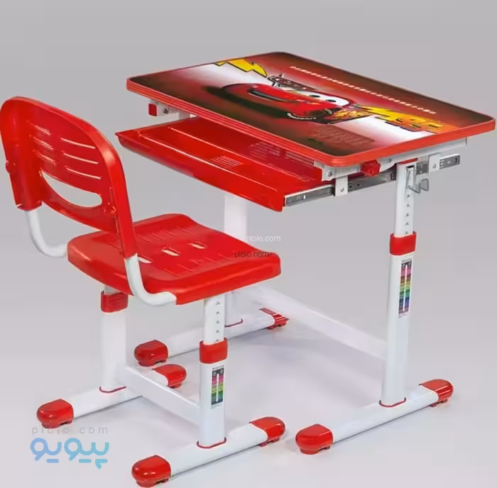 میز تحریر قابل تنظیم کودک طرح انیمیشن ماشین ها