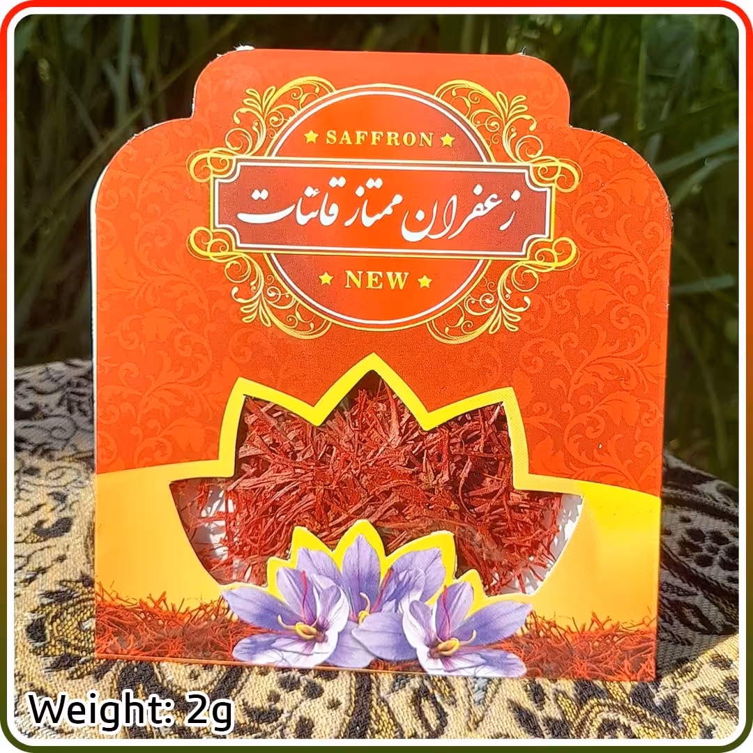 زعفران صادراتی در بسته بندی پاکتی قرمز 2 گرمی