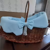 گهواره حصیری مرواربافی بسیارمحکم وزیبا