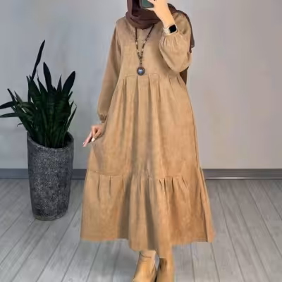 پیراهن زنانه مخمل مدل کفتان مخملی درجه یک