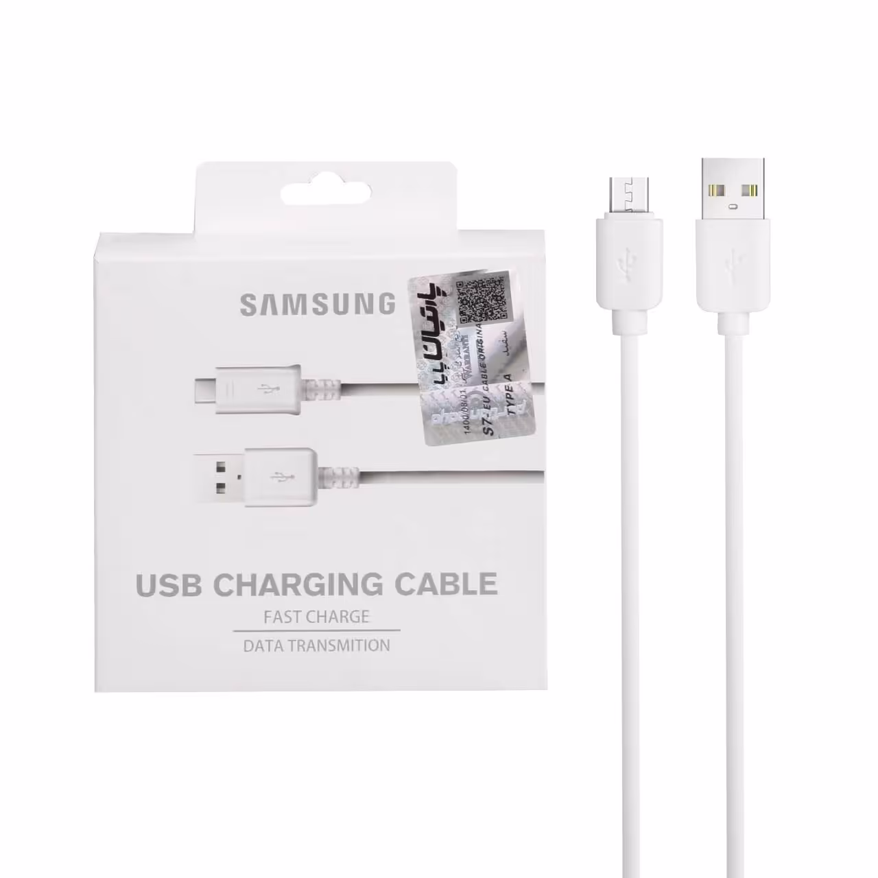 کابل شارژ اورجینال اندروید Samsung مدل S7-EU - رنگ سفید (گارانتی پارتیان پایا)