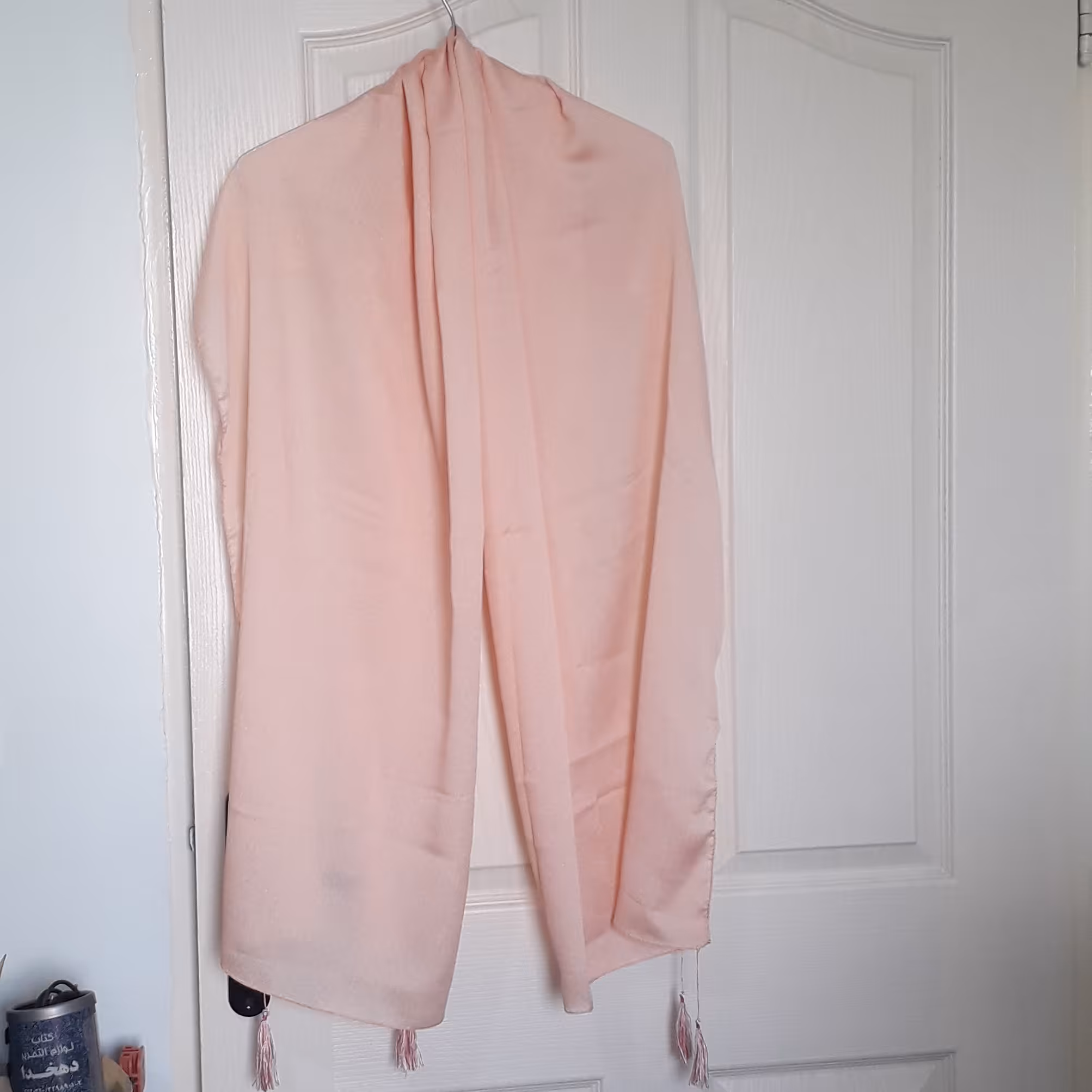 شال مجلسی کریشه کریستال رنگ گلبهی (گل بهی)