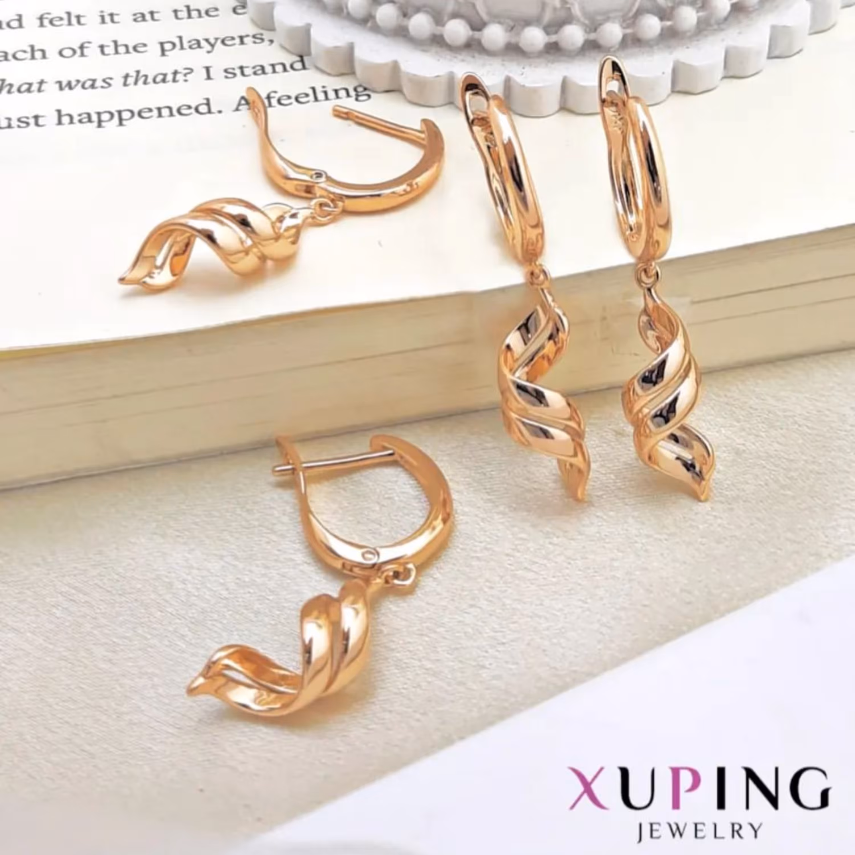 گوشواره حلقه اویز بدون نگین