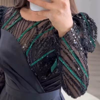 پیراهن شب زنانه ساتن مدل مجلسی