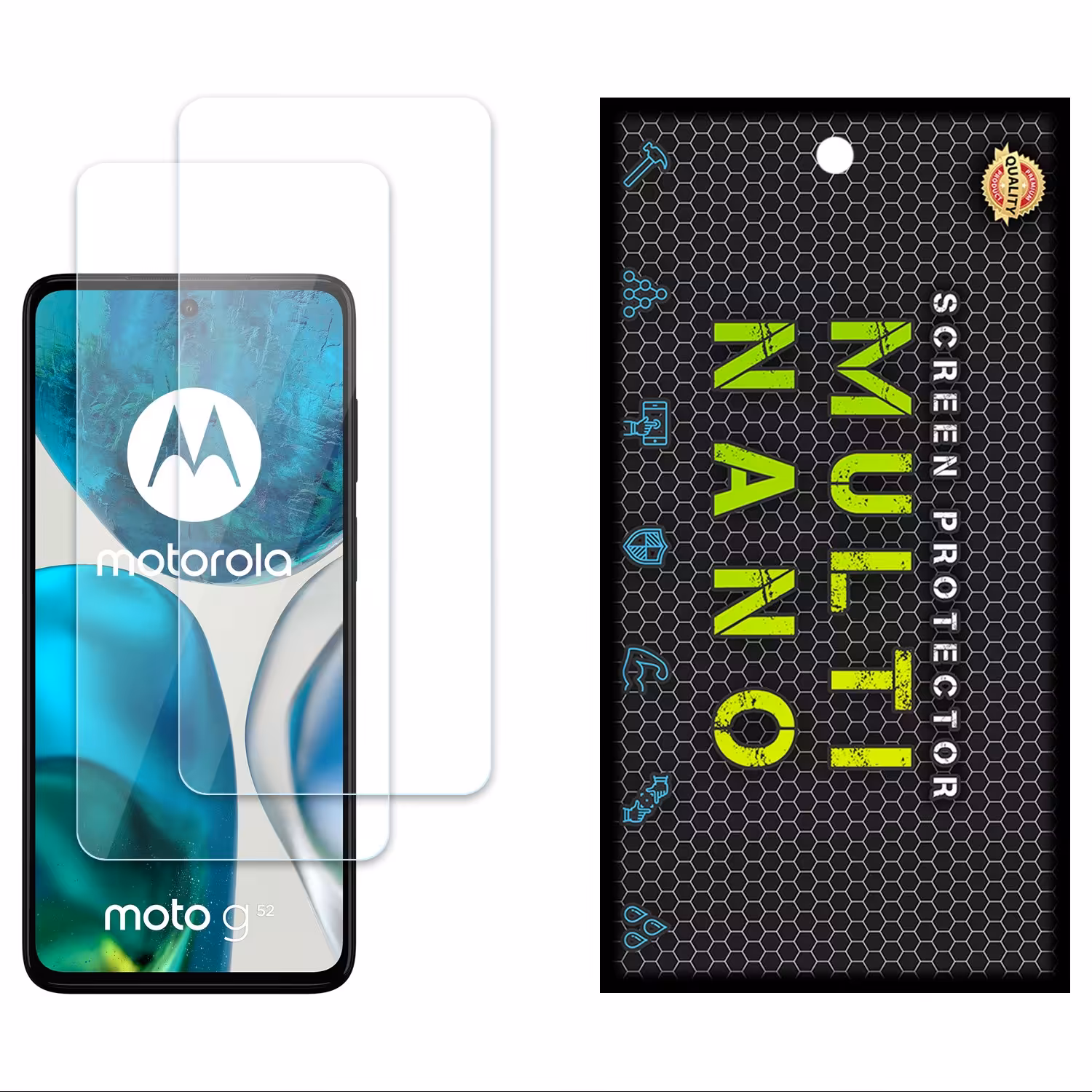 محافظ صفحه مولتی نانو مدل X-S2N برای موبایل موتورولا Moto G52 بسته دو عددی