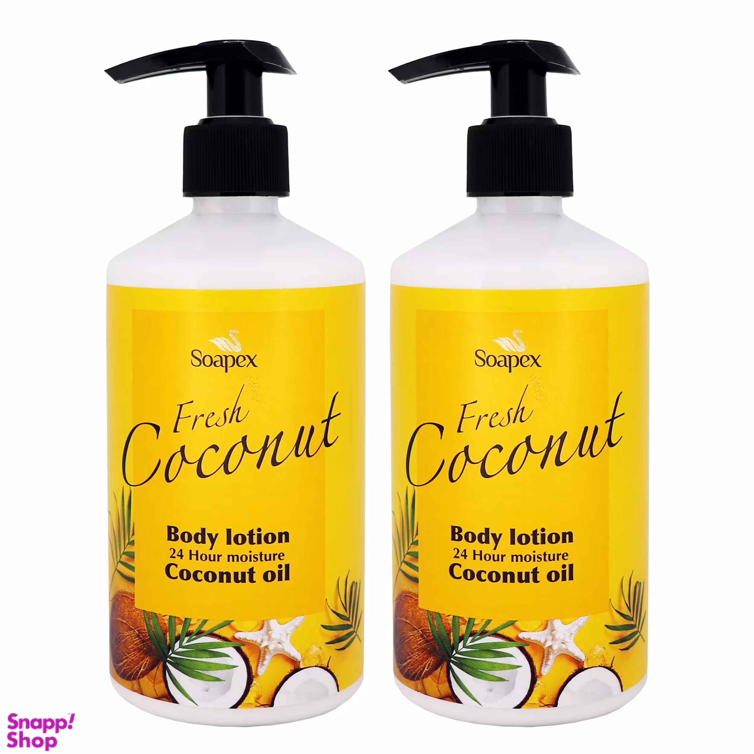 لوسیون بدن سوپکس (Soapex) مدل Coconut Oil حجم 350 میلی‌لیتر بسته 2 عددی