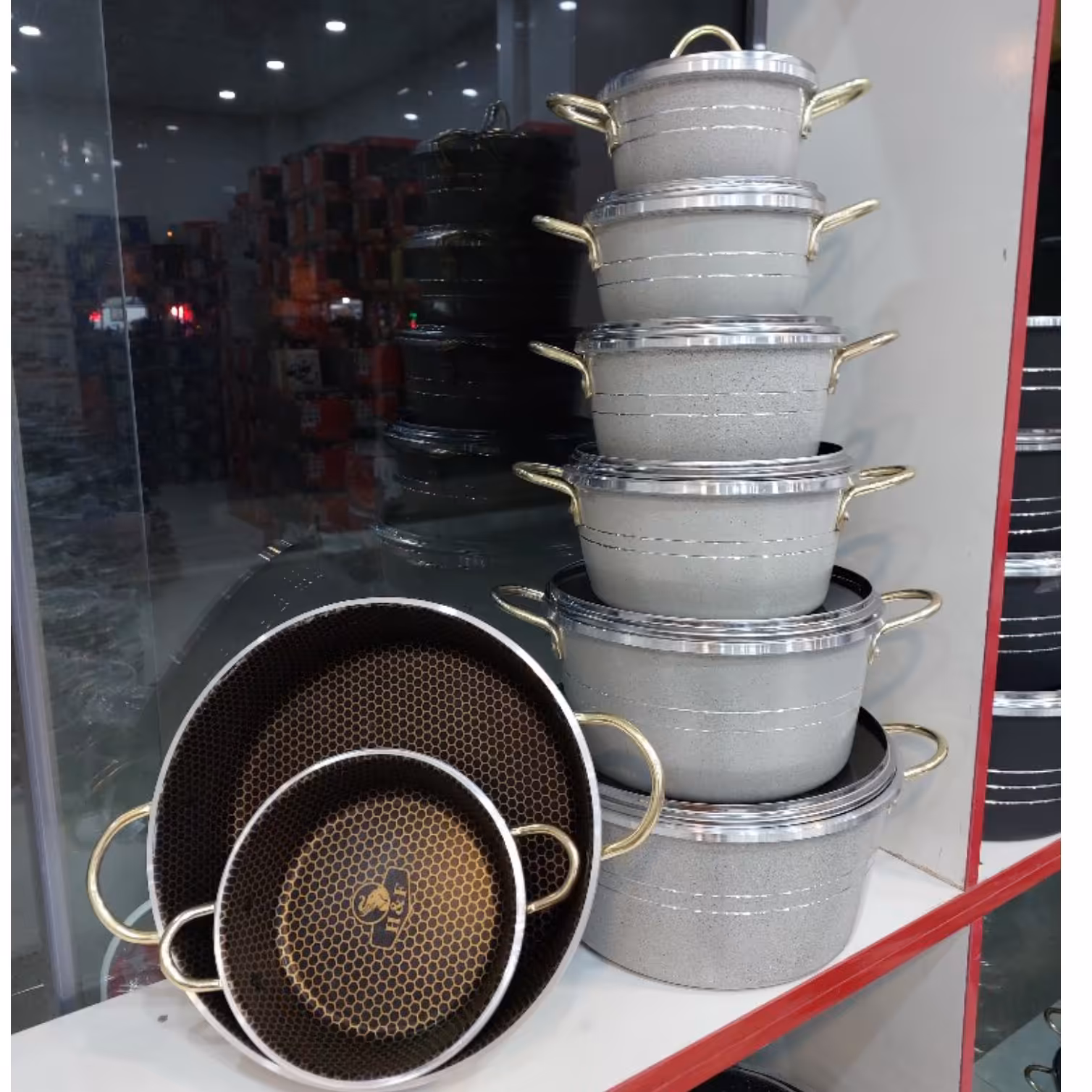 سرویس قابلمه وتابه 14 پارچه هلنا گلدانی