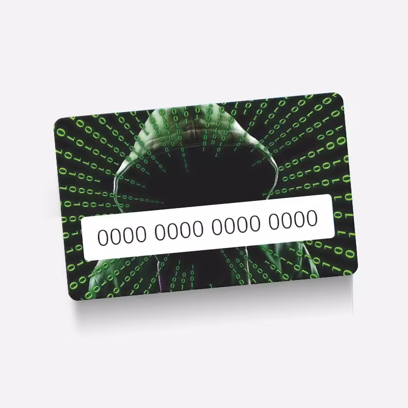 استیکر(برچسب) کارت عابر بانک-طرح هکر(Hacker)-کد2-سفارشی