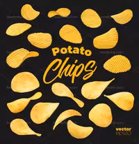 وکتور چیپس ساده | گرافیک با طعم تربچه