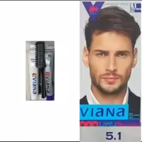 کیت رنگ موی بدون آمونیاک مردانه ویانا VIANA قهوه ایی روشن 5.1