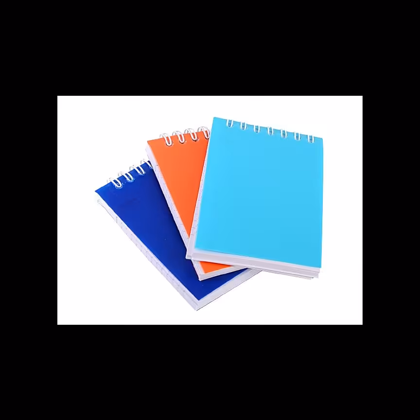 دفتر یادداشت 1.16سیمی طلقی رنگی 12 جلدی