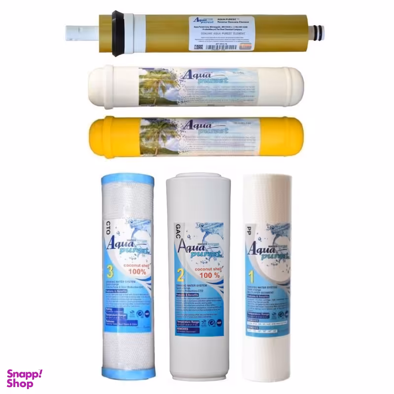 فیلتر دستگاه تصفیه آب آکوا پیورست مدل SW 6060 NEW مجموعه 5 عددی به همراه فیلتر تصفیه آب مدل ممبران