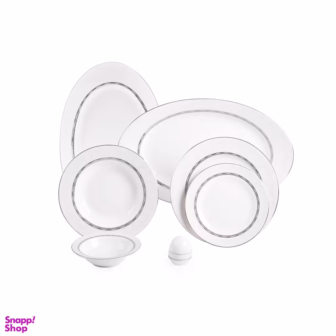 سرویس غذاخوری 28 پارچه چینی زرین ایران سری ایتالیا اف مدل هدیه درجه عالی