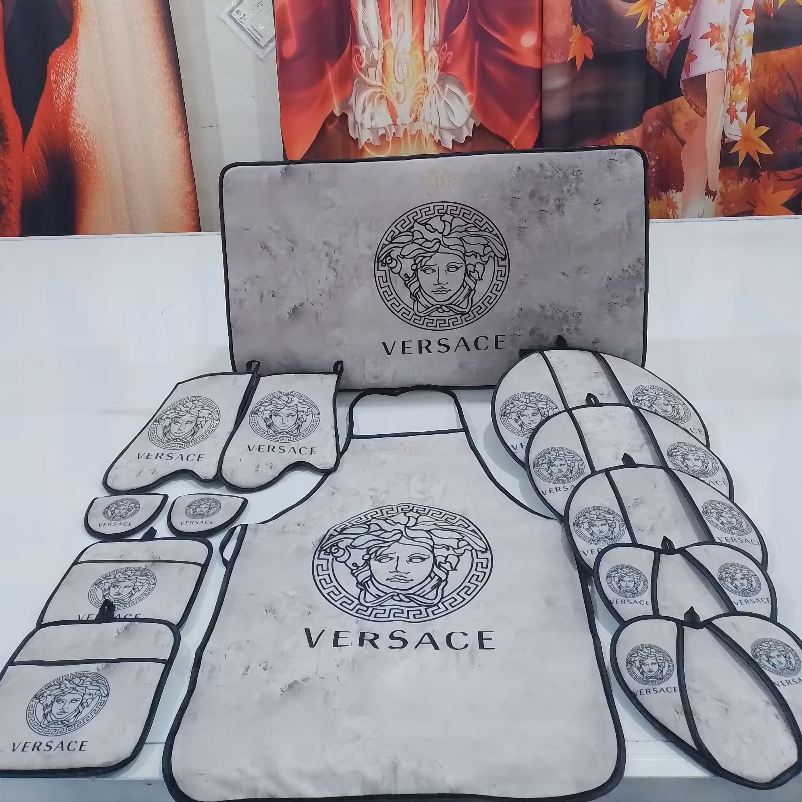 سرویس دمکنی و پیشبند 13 پارچه فانتزی