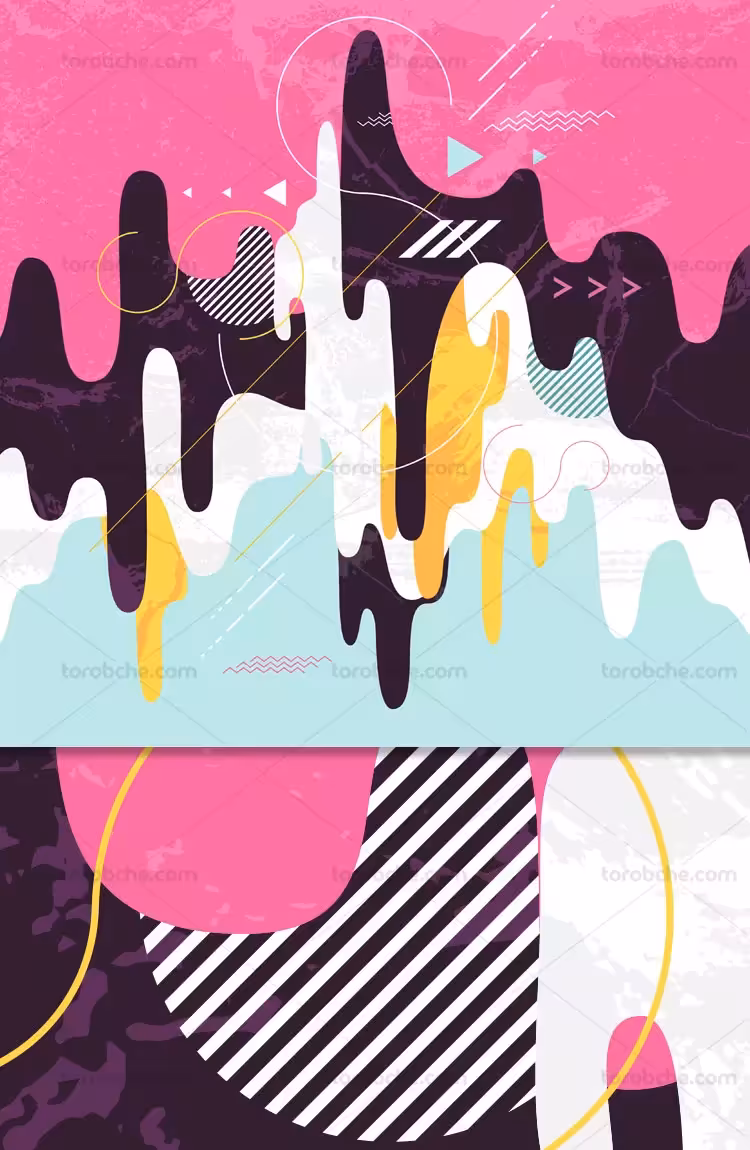 وکتور بکگراند انتزاعی مایع | گرافیک با طعم تربچه