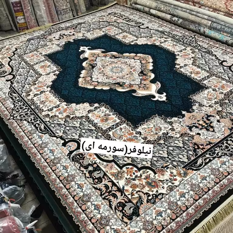 فرش 6 متری مدل چشمه سورمه ای