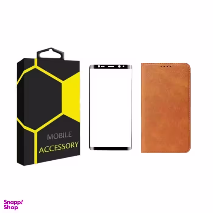 کیف موبایل مدل کلاسوری مناسب سامسونگ Galaxy Note 9 به همراه محافظ صفحه نمایش