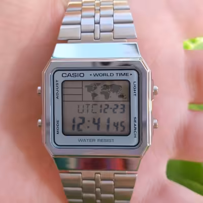 ساعت کاسیو دیجیتالی جهان‌نما اورجینال مدل A500WA-7DF